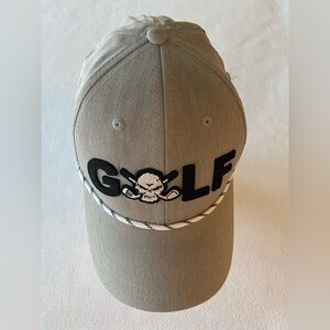 Tattoo Golf Baseball Cap Golf G☠️LF Tri-Tech Performance GolfHat (Grey)